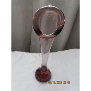 Jack in the Pulpit purple glass vase flowers floral controlled bubbles